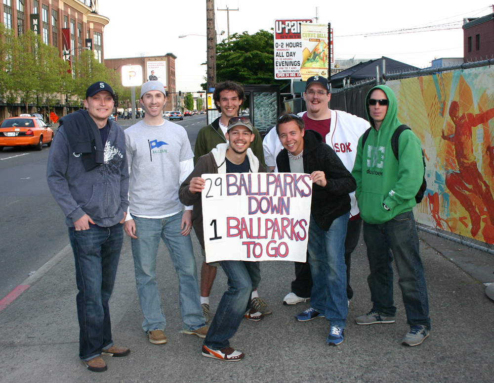 With Travis, Pedro and Joey of 30ballparks30days.com (also pictured is Craig, Austin & Tim),